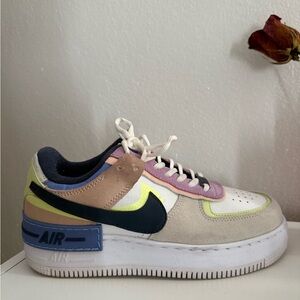 Nike Air Force 1 with Navy and Pastel Accents
